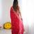 Red Heavy Fendy Silk Blend ready to wear blouse and Saree with Thread & Sequin Embroidery