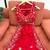 Red Heavy Fendy Silk Blend ready to wear blouse and Saree with Thread & Sequin Embroidery