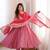 Lilac Purple Roman Silk Anarkali Gown with Real Sequence Work & Kota Dupatta 