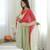 Pista Green Roman Silk Anarkali Gown with Real Sequence Work & Kota Dupatta 