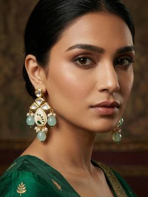 traditional kundan drop earrings 6
