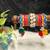  handcrafted multicolour navratri thread bangle set with cowrie shells & pom-poms