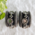 handcrafted black & silver mirror ghungroo statement bangle (set of 6)
