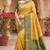 Aarna heritage yellow cotton silk saree