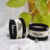  handcrafted monochrome thread & oxidized silver leaf bangle (set of 6)