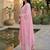 Jaipuri Floral Cotton Flared Sleeve Lace Detailed Kurta with Trouser & Dupatta