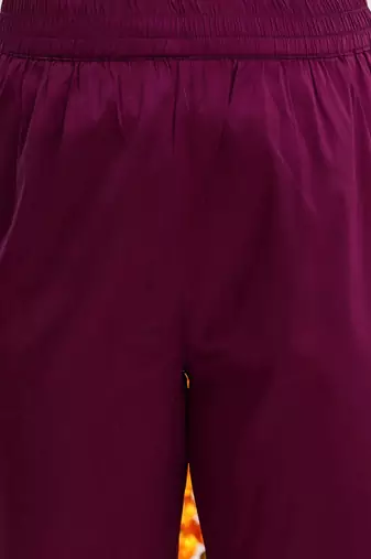 Woven Design Panelled Kurta & Trousers With Dupatta