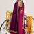 Woven Design Panelled Kurta & Trousers With Dupatta