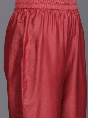 Bandhani Printed Regular Chanderi Silk Kurta with Trousers & With Dupatta 3