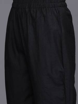 Ethnic Motifs Printed Regular Chanderi Silk Kurta with Trousers & With Dupatta 4