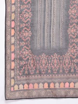 Ethnic Motifs Printed Regular Chanderi Silk Kurta with Trousers & With Dupatta 5