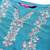 Turquoise Blue Thread Embroidered Yoke Kurta with Trouser with Printed Dupatta