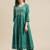Green & Silver-Colored Lurex Heavy Gotta Work Anarkali Kurta Trouser Set