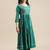 Green & Silver-Colored Lurex Heavy Gotta Work Anarkali Kurta Trouser Set