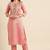 Women Pink & Gold-Toned Embroidered Kurta with Trousers