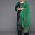 Women Green Ethnic Motifs Embroidered Kurta with Trousers & Dupatta
