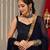 Woven Design Shoulder Straps Anarkali Kurta & Trousers With Dupatta