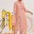 Floral Embroidered Sequinned Kurta & Trousers With Dupatta