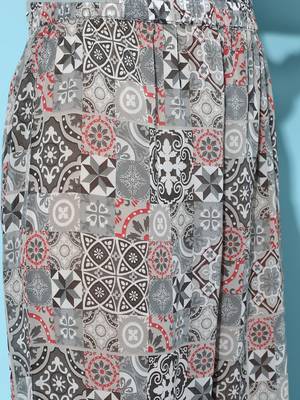 Printed Silk Georgette Kurta with Trousers 6