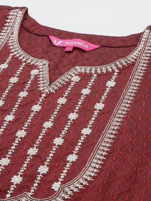 Women Ethnic Motifs Embroidered Sequinned Kurta with Trousers & With Dupatta 2