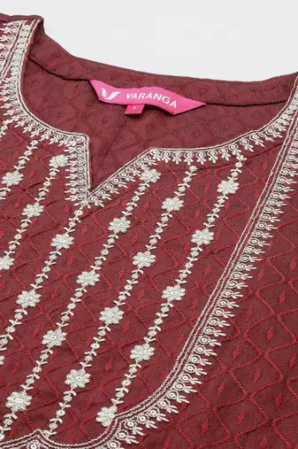 Women Ethnic Motifs Embroidered Sequinned Kurta with Trousers & With Dupatta