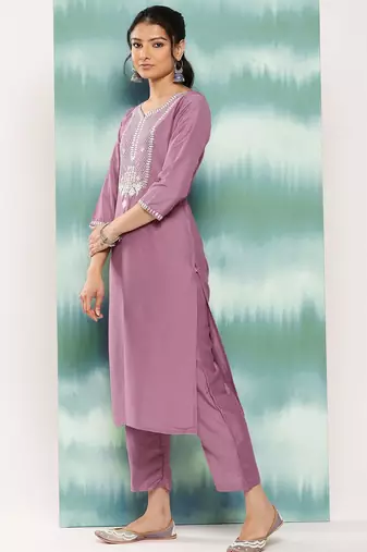 Women Ethnic Motifs Embroidered Sequinned Kurta with Trousers & With Dupatta
