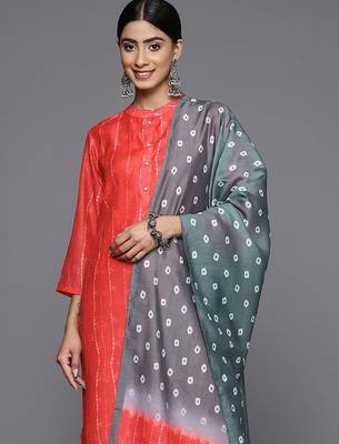 Printed Regular Kurta With Trousers & With Dupatta 2