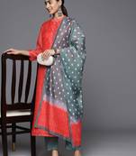 Printed Regular Kurta With Trousers & With Dupatta