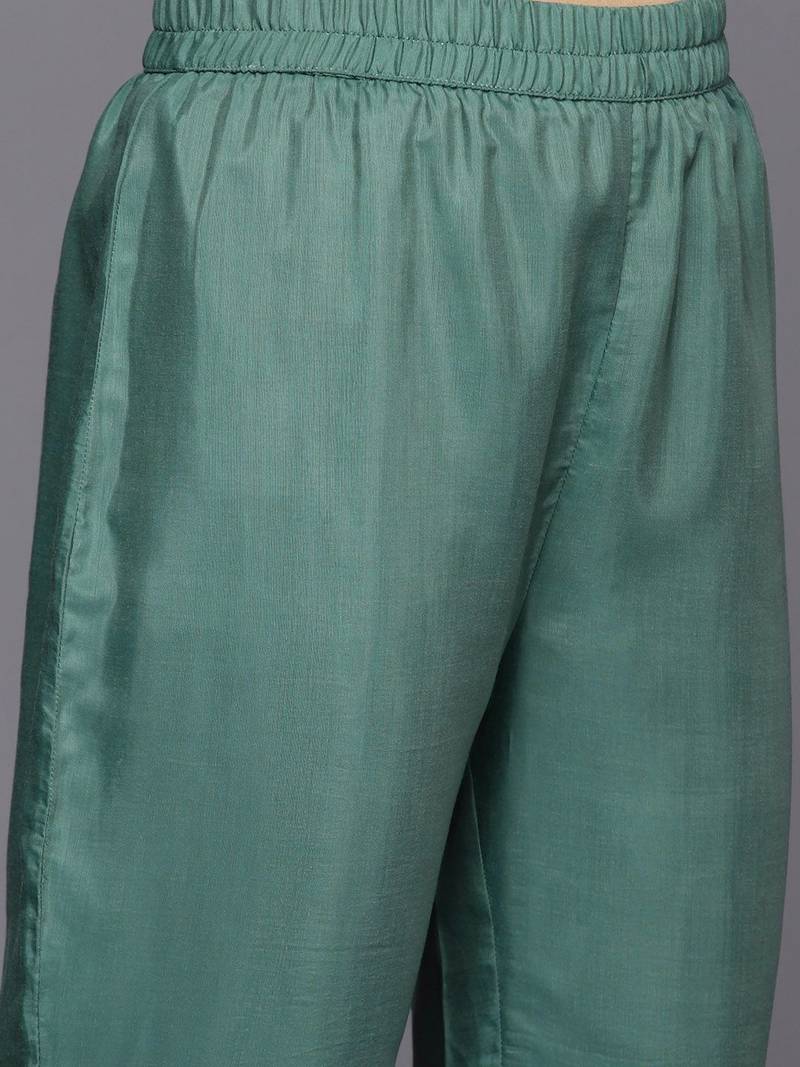 Printed Regular Kurta With Trousers & With Dupatta