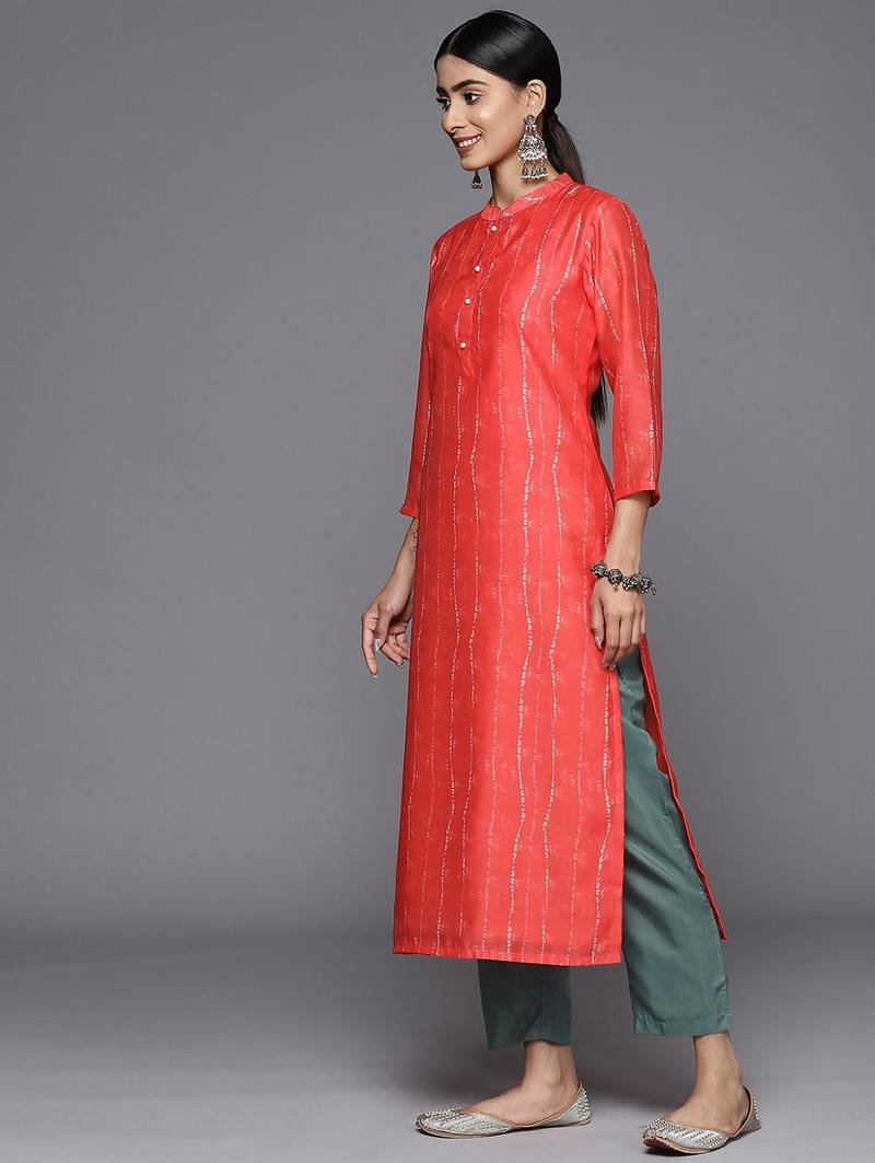Printed Regular Kurta With Trousers & With Dupatta