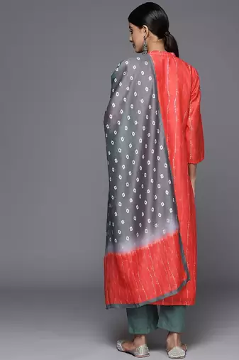 Printed Regular Kurta With Trousers & With Dupatta