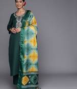 Floral Zari Embroidered Kurta With Trousers & Dupatta