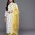 Floral Printed Regular Thread Work Kurta With Trousers & Dupatta