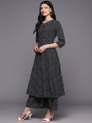 Printed Empire Pure Cotton Kurta With Palazzos & With Dupatta 5