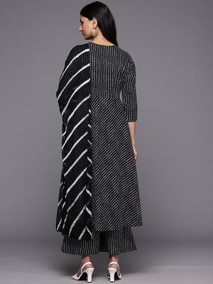 Printed Empire Pure Cotton Kurta With Palazzos & With Dupatta 6