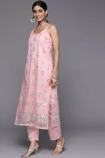 Women Ethnic Motifs Embroidered Sequinned Kurta with Trousers & Dupatta