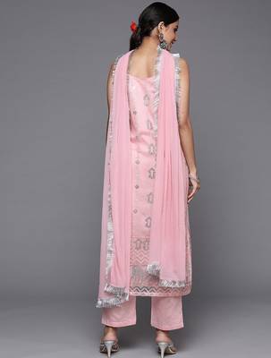Women Ethnic Motifs Embroidered Sequinned Kurta with Trousers & Dupatta 6