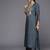 Women Grey Ethnic Motifs Yoke Design Mirror Work Kurta with Trousers & With Dupatta
