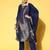 Women Floral Silk Blend Woven Metallic Kurta Set