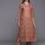 Women Peach-Coloured Ethnic Motifs Printed Kurta with Trousers