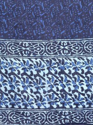 Women Blue Ethnic Motifs Printed Pure Cotton Kurta with Trousers & Dupatta 5