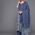 Women Blue Ethnic Motifs Printed Pure Cotton Kurta with Trousers & Dupatta