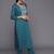 Women Teal Ethnic Motifs Embroidered Sequinned Kurta with Trousers & With Dupatta