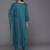 Women Teal Ethnic Motifs Embroidered Sequinned Kurta with Trousers & With Dupatta