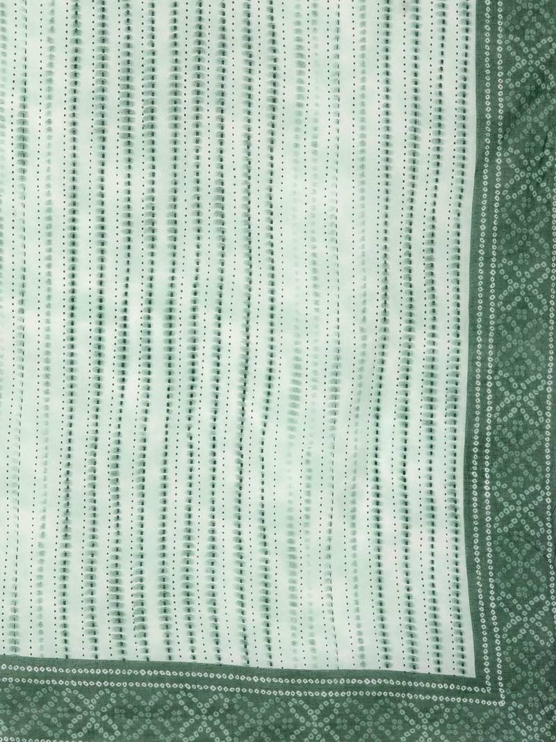 Women Green Floral Printed Pure Cotton Kurta with Trousers & With Dupatta