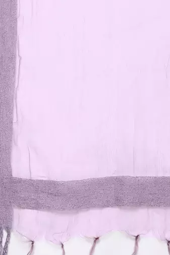 Women Lavender & White Embroidered Kurta with Trousers & Dupatta