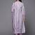 Women Lavender & White Embroidered Kurta with Trousers & Dupatta