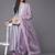 Women Lavender & White Embroidered Kurta with Trousers & Dupatta