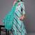 Women Teal Leheriya Printed Gotta Patti Chanderi Cotton Kurta with Sharara & With Dupatta