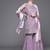 Women Lavender & White Bandhani Pure Cotton Kurti with Sharara & Dupatta